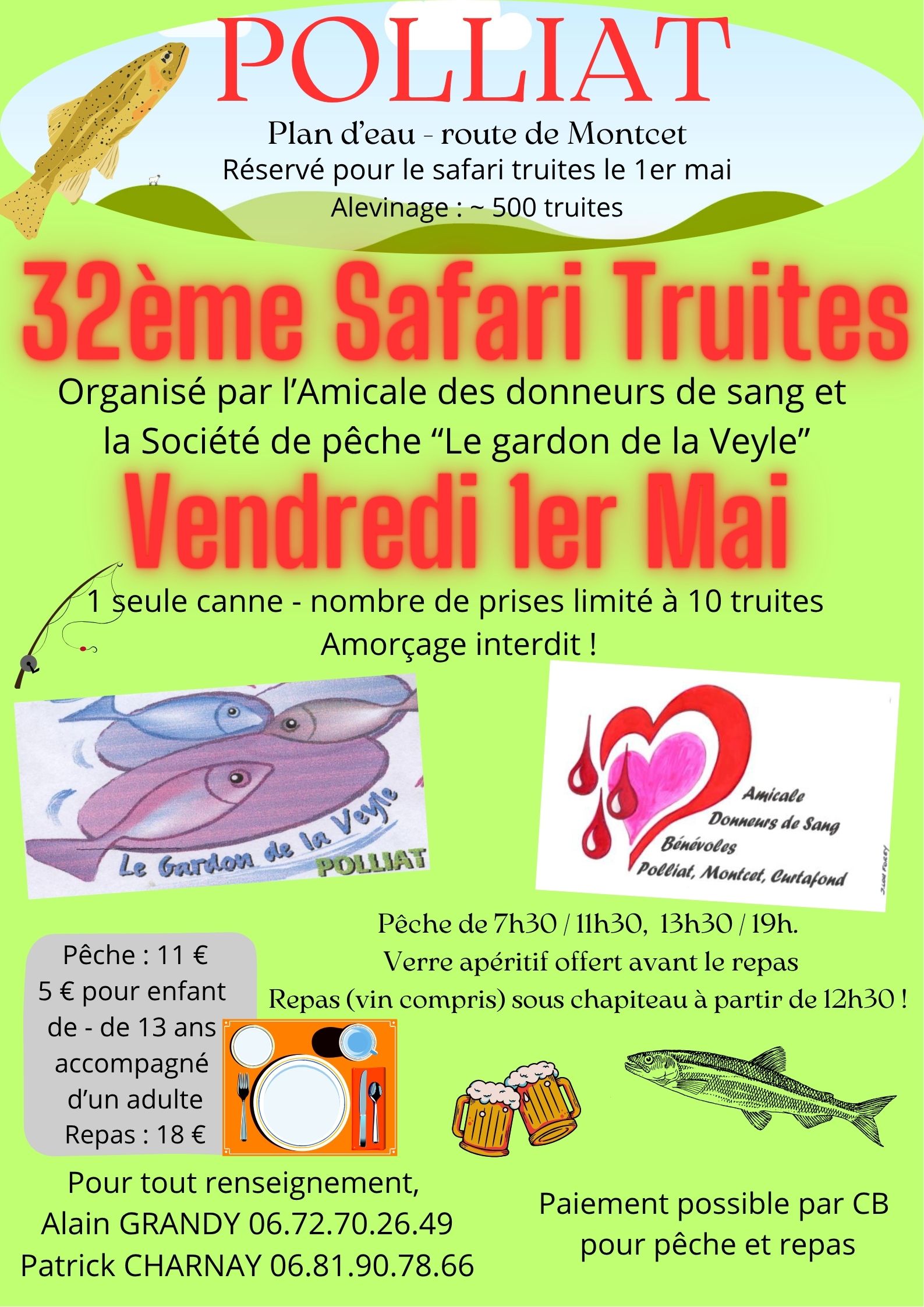 Affiche safari truites 2026